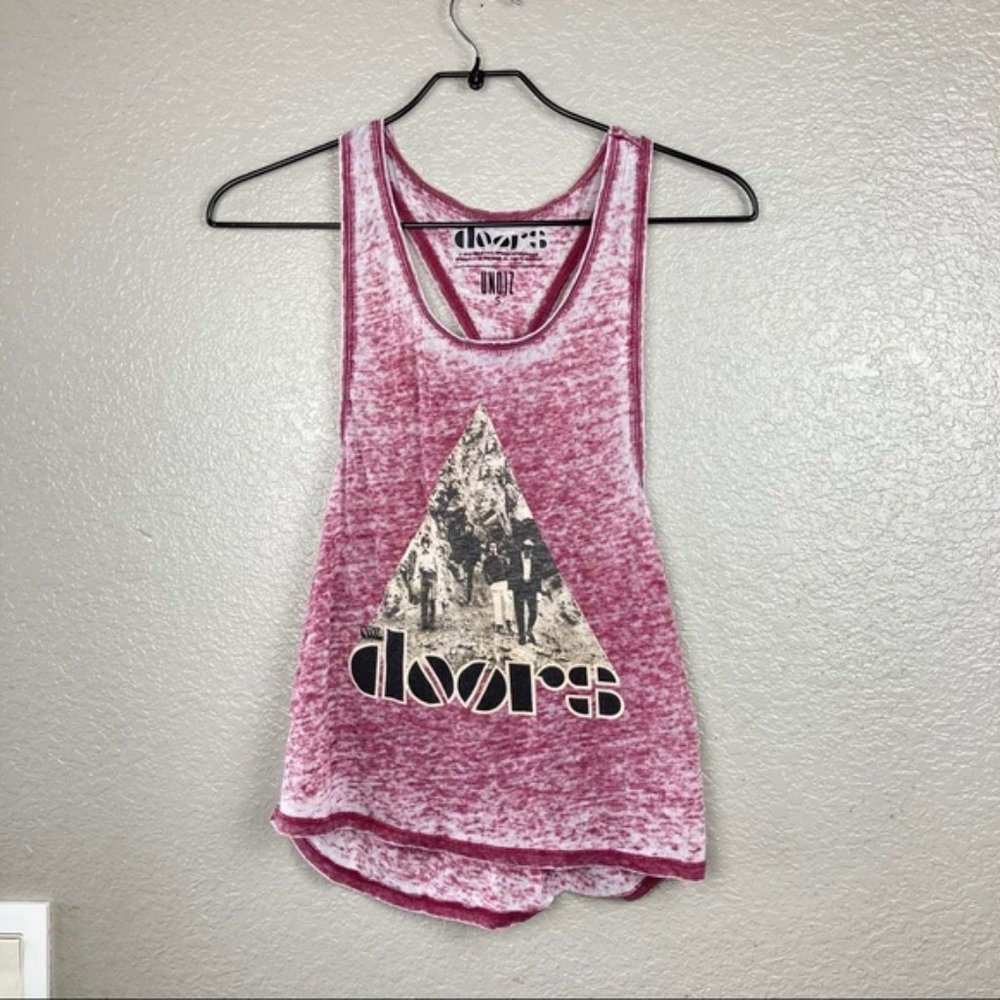 Women's Pink Vintage-Style Burnout Tank Top